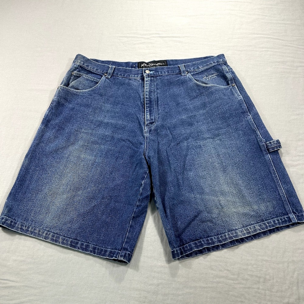 VINTAGE Kno Betta Shorts Mens 44 Blue Denim Carpenter Hip Hop Baggy Y2K Jean